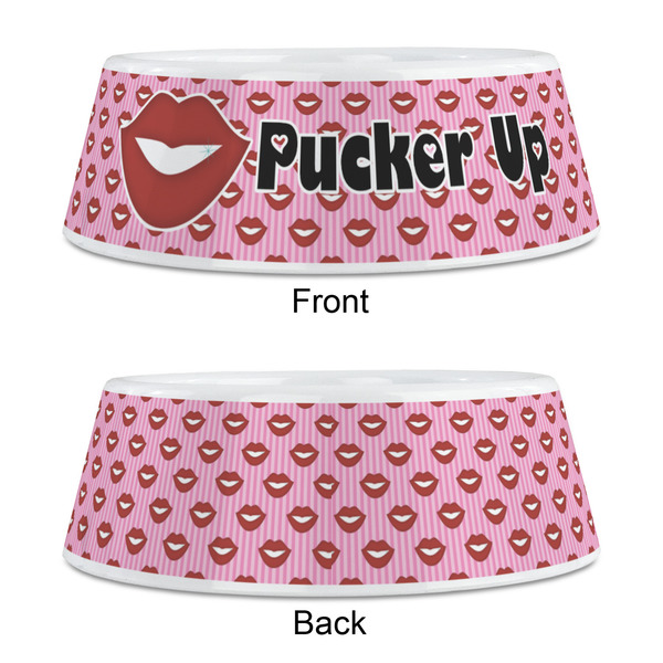 Lips (Pucker Up) Plastic Pet Bowls - Medium - APPROVAL