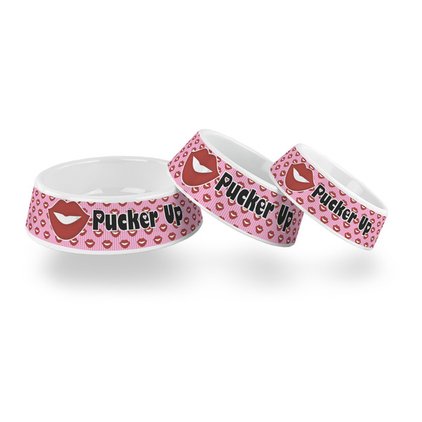 Lips (Pucker Up) Plastic Pet Bowls - PARENT MAIN