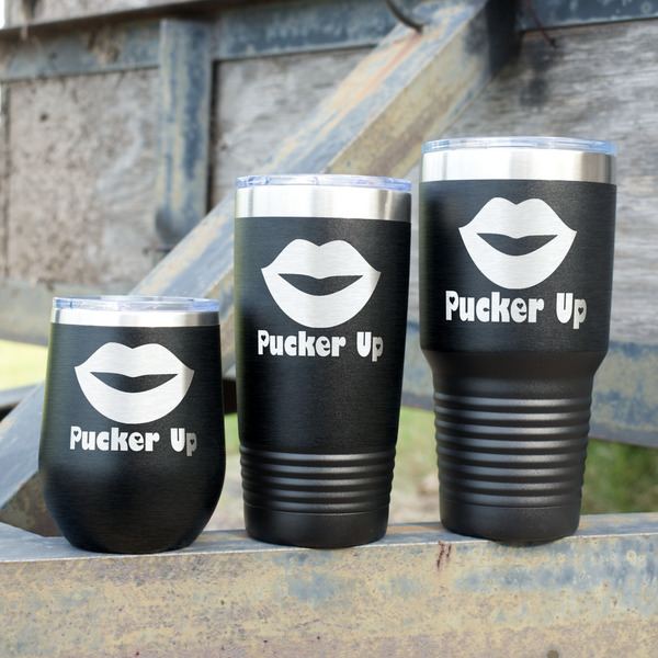 Lips (Pucker Up) Polar Camel Tumblers - Group Shot