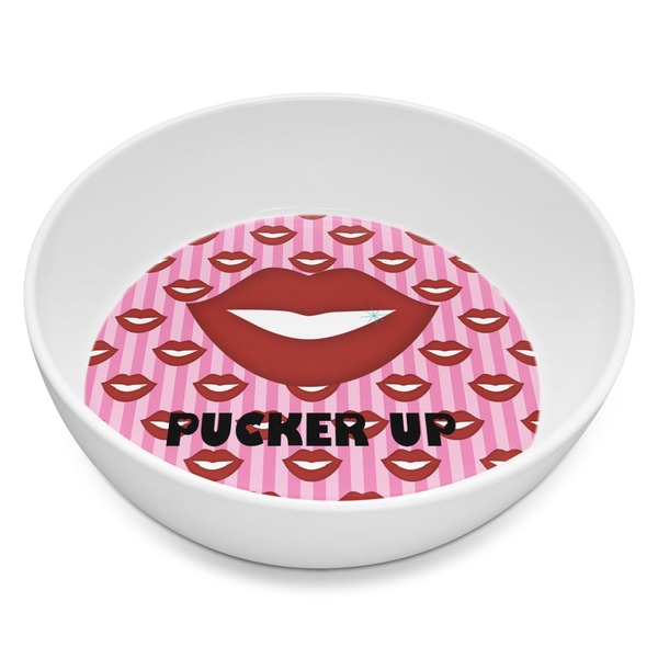 Custom Lips (Pucker Up) Melamine Bowl - 8 oz