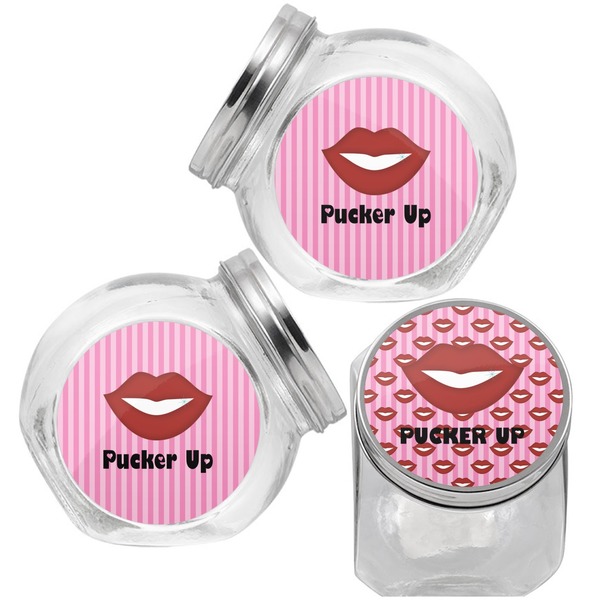 Lips (Pucker Up) Puppy Treat Jar - Top Left Right