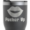 Lips (Pucker Up) RTIC Tumbler - Black - Close Up