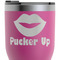 Lips (Pucker Up) RTIC Tumbler - Magenta - Close Up