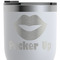 Lips (Pucker Up) RTIC Tumbler - White - Close Up
