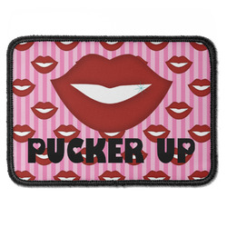 Lips (Pucker Up) Iron On Rectangle Patch