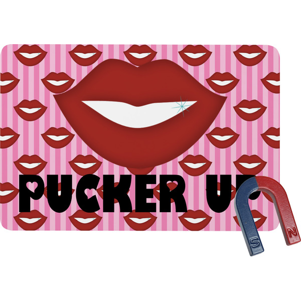 Custom Lips (Pucker Up) Rectangular Fridge Magnet