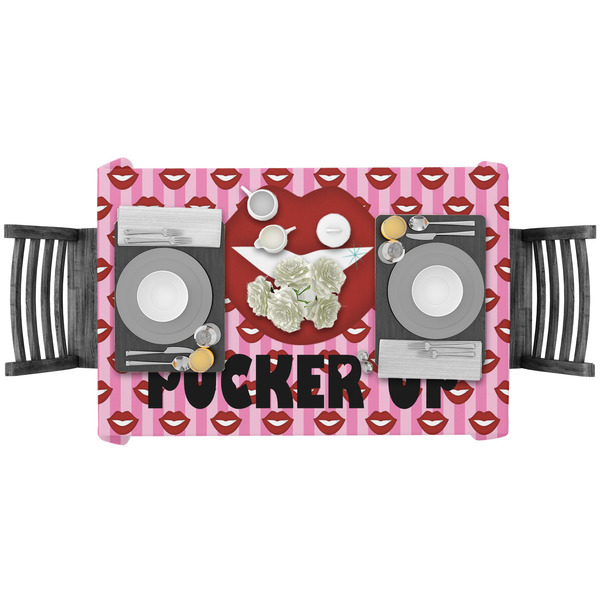 Lips (Pucker Up) Rectangular Tablecloths - LIFESTYLE