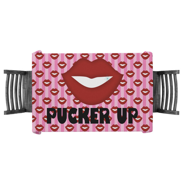 Custom Lips (Pucker Up) Tablecloth - 58"x58"
