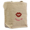 Lips (Pucker Up) Reusable Cotton Grocery Bag - Front View
