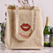 Lips (Pucker Up) Reusable Cotton Grocery Bag - In Context