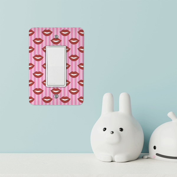 Lips (Pucker Up) Rocker Light Switch Covers - Single - IN CONTEXT