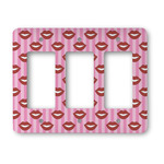 Lips (Pucker Up) Rocker Style Light Switch Cover - Three Switch