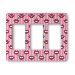 Lips (Pucker Up) Rocker Style Light Switch Cover - Three Switch