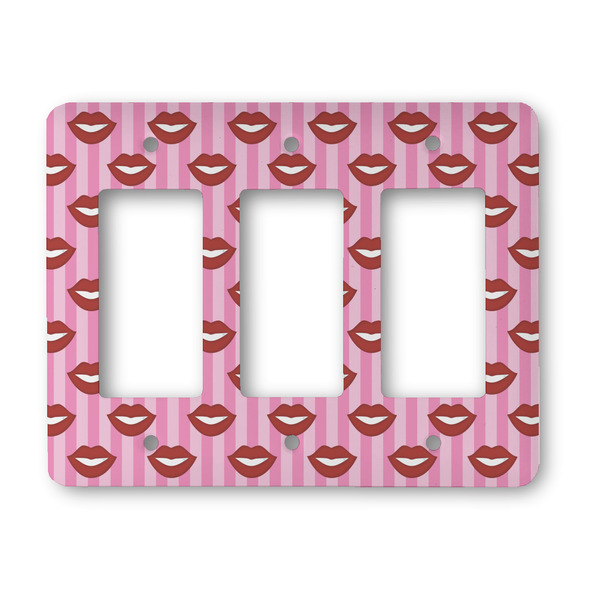 Custom Lips (Pucker Up) Rocker Style Light Switch Cover - Three Switch