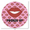 Lips (Pucker Up) Round Area Rug - Size