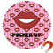 Lips (Pucker Up)  Round Car Magnet