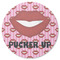 Lips (Pucker Up) Round Coaster Rubber Back - Single