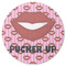 Lips (Pucker Up) Round Rubber Backed Coaster