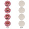 Lips (Pucker Up) Round Linen Placemats - APPROVAL Set of 4 (single sided)