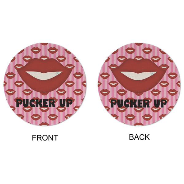 Lips (Pucker Up) Round Linen Placemats - APPROVAL (double sided)