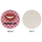 Lips (Pucker Up) Round Linen Placemats - APPROVAL (single sided)