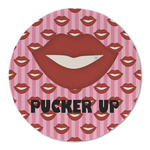 Lips (Pucker Up) Round Linen Placemat