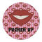 Lips (Pucker Up) Round Linen Placemats - FRONT (Single Sided)
