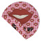 Lips (Pucker Up) Round Linen Placemats - Front (folded corner double sided)