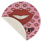 Lips (Pucker Up) Round Linen Placemats - Front (folded corner single sided)