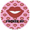 Lips (Pucker Up) Round Mousepad - APPROVAL