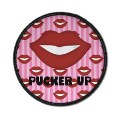 Lips (Pucker Up) Iron On Round Patch