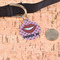 Lips (Pucker Up) Round Pet ID Tag - Large - In Context