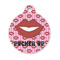 Lips (Pucker Up) Round Pet Tag