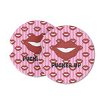 Lips (Pucker Up) Sandstone Car Coasters