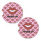 Lips (Pucker Up) Sandstone Car Coasters - Set of 2