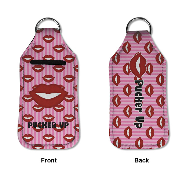 Lips (Pucker Up) Sanitizer Holder Keychain - Large APPROVAL (Flat)