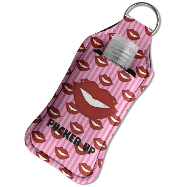 Lips (Pucker Up) Sanitizer Holder Keychain - Large in Case