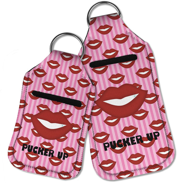 Lips (Pucker Up) Sanitizer Holder Keychain - Parent Main
