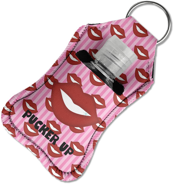 Lips (Pucker Up) Sanitizer Holder Keychain - Small in Case