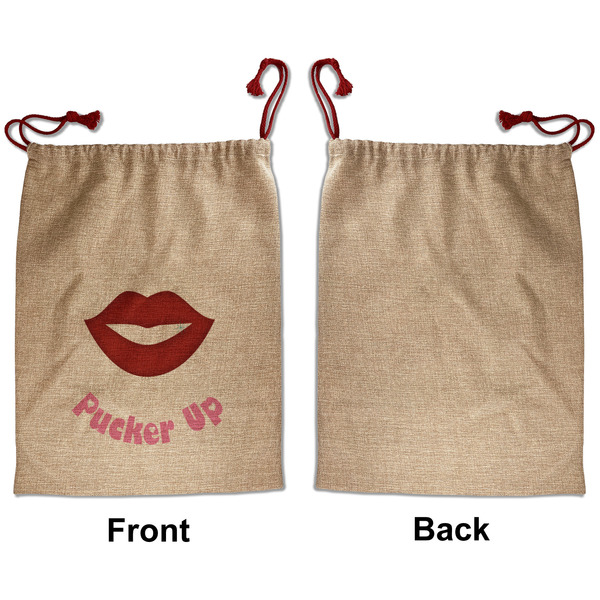 Lips (Pucker Up) Santa Bag - Approval - Front
