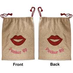 Lips (Pucker Up) Santa Sack - Front & Back