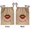 Lips (Pucker Up) Santa Bag - Front and Back