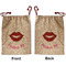 Lips (Pucker Up) Santa Sack - Front & Back