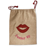 Lips (Pucker Up) Santa Sack - Front