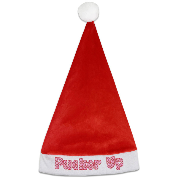 Custom Lips (Pucker Up) Santa Hat - Front