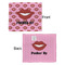 Lips (Pucker Up) Security Blanket - Front & Back View