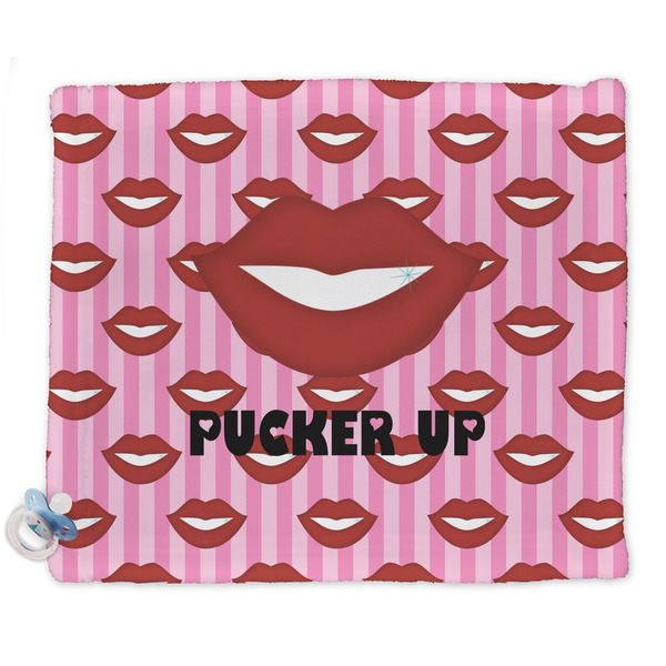 Custom Lips (Pucker Up) Security Blankets - Double Sided