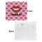 Lips (Pucker Up) Security Blanket - Front & White Back View