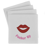 Lips (Pucker Up) Absorbent Stone Coasters - Set of 4
