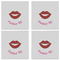 Lips (Pucker Up) Set of 4 Sandstone Coasters - See All 4 View